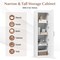 Tall Storage Cabinet with 4 Shelves for Bathroom and Living Room